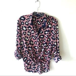 TOPSHOP • leopard print blouse